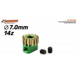 Piñón Extraíble 14d. M50 ø7,0mm en Ergal para eje