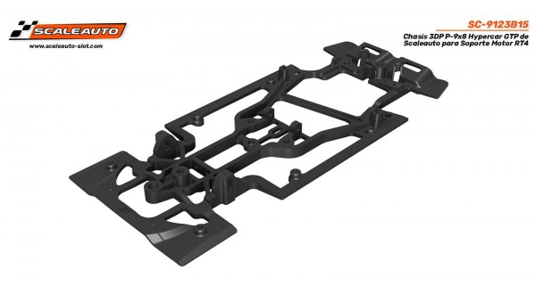 Chasis 3DP P-9x8 Hypercar GTP de Scaleauto para Soporte Motor RT4