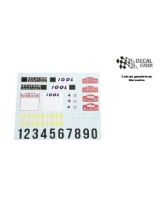 Calcas de slot. Genéricas dorsales rally