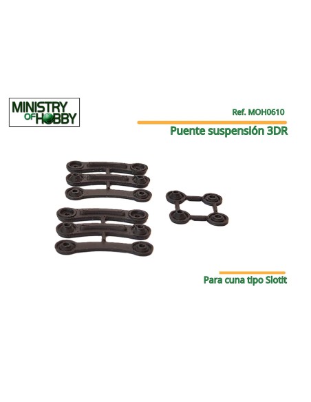 Kit puentes y copelas suspensión 3DR para bancadas tipo Slotit