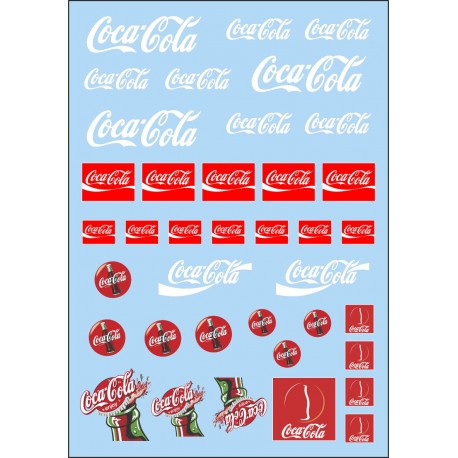 COCA-COLA Calcas al agua. 70x100mm