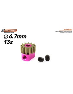 Piñón Extraíble 13d. M50 ø6,75mm en Ergal para eje