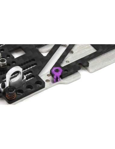 Casquillo sujección H 3mm Aluminio lila con Cabeza