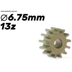 Piñón 13d. Ergal . ø6,75mm para eje de 2mm