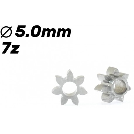 Piñón 7d. M50 acero para eje 2mm ø5,0mm x 2mm