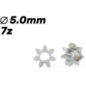 Piñón 7d. M50 acero para eje 2mm ø5,0mm x 2mm