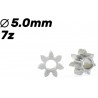 Piñón 7d. M50 acero para eje 2mm ø5,0mm x 2mm