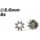 Piñón 8d. M50 acero para eje 2mm ø5,0mm x 2mm