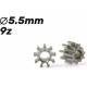 Piñón 8d. M50 acero para eje 2mm ø5,0mm x 2mm