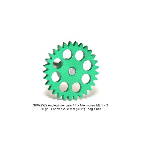 Corona Z29 x 16,8 engranaje angular 11grados VERDE