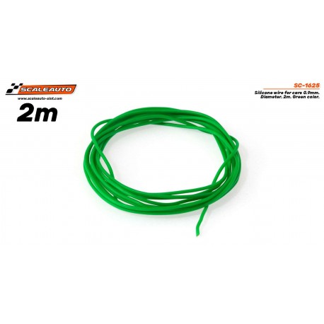 Cable silicona 0.9mm 2m. Color verde