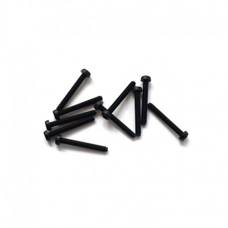 Tornillos cabeza plana Phillips M2 x 15mm Negro