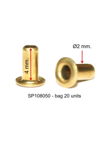 Terminal para cable eléctrico Ø2 x 4 mm.