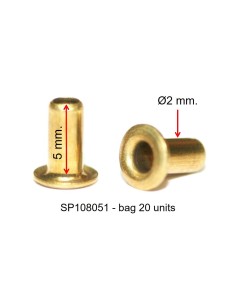 Terminal para cable eléctrico Ø2 x 5 mm