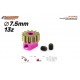 Piñón Extraíble 15d. M50 ø8,0mm en Ergal para eje 2mm con Fijación mediante tornillo M2mm.