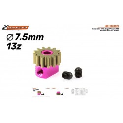 Piñón Extraíble 13d. M50 ø7,5mm en Ergal para eje 2mm con Fijación mediante tornillo M2.5mm.