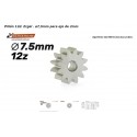 Piñón 12d. Ergal . ø6,75mm para eje de 2mm