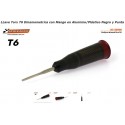 LLave Torx T6 Dinamometrica con Mango en Aluminio/Plástico Negro y Punta Intercambiable.