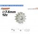 Piñón 12d. Ergal . ø6,5mm para eje de 2mm