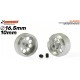 Llanta Aluminio 16.2x8.5mm. Lightweight para Eje 2,38mm con Tornillo M2.5 Peso 1,10 gr.