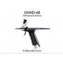 Aerografo Gaahleri gravedad GHAD-68 con agujade 0.38 y 0.5mm. Doble taza de 14ml (1/2 oz) y 7ml (1/4 oz)