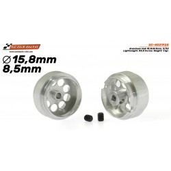 Llanta Aluminio 15.8x8.5mm. Lightweight para Ejes 2,38 mm