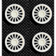 Tapacubos Multirradio 16,9mm White Sloting Plus