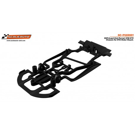 Chasis 3DP Scaleauto M-Hybrid GTP Hypercar V.3 para Soporte Motor RT3