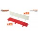 Guardrail type 3 rail (rojo-blanco) -bulk pack-