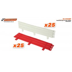 Guardrail type 3 rail (rojo-blanco) -bulk pack-