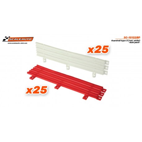 Guardrail type 3 rail (rojo-blanco) -bulk pack-