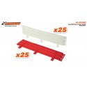 Guardrail type 3 rail (rojo-blanco) -bulk pack-