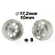 Llanta aluminio 17.2x10mm. Lightweight Ejes 3/32