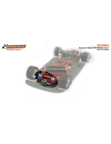 Imanes Neodimio ø5 x 1,5 x 2,2mm para Suspension Magnética - Medium (azul)