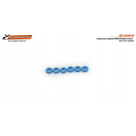 Imanes Neodimio ø5 x 1,5 x 2,2mm para Suspension Magnética - Medium (azul)