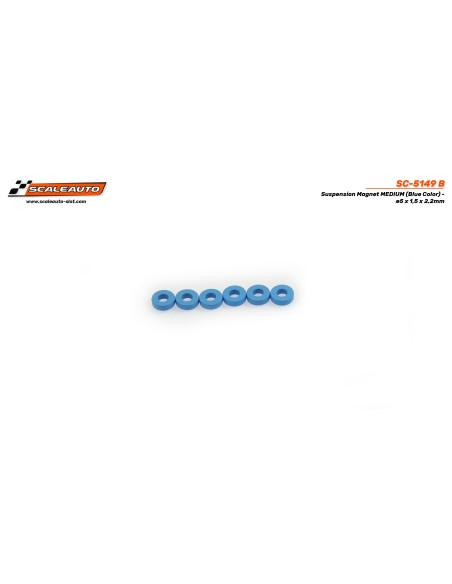 Imanes Neodimio ø5 x 1,5 x 2,2mm para Suspension Magnética - Medium (azul)