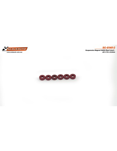 Imanes Neodimio ø5 x 1,5 x 2,2mm para Suspension Magnética - Hard (rojo)