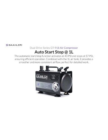 Aerografo Gaahleri gravedad GHAD-39 con agujade 0.35 y 0.5mm