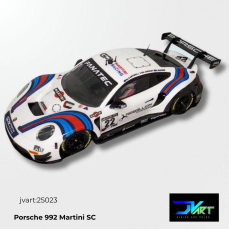 Calcas al agua para Posche 992 Martini 22 Scaleauto 1/32