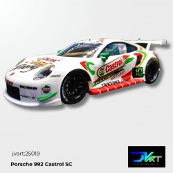 Calcas al agua para Posche 992 Castrol Scaleauto 1/32