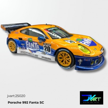 Calcas al agua para Posche 992 Fanta Scaleauto 1/32