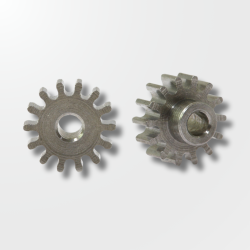 Piñón 14d. Acero para eje 2mm. ø7,50m x 2.5mm