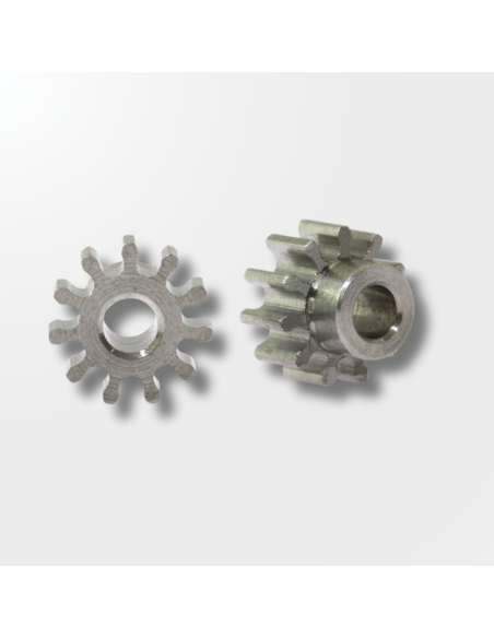 Piñón 14d. Acero para eje 2mm. ø7,50m x 2.5mm