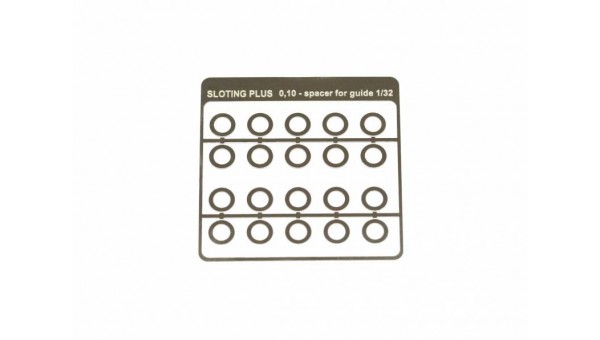 Separador acero inox 0,2mm para guia 1/32 (x20)